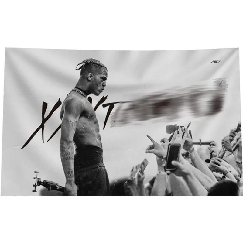 X Flag Rapper Banner Music Hip Hop Tapestry Decor