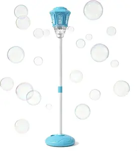 Automatic Handheld Party Bubble Machine - Rechargeable Blower with Lights, Tornado Bubbles, Spring Summer Outdoor Toys Birthday Gift for Kids