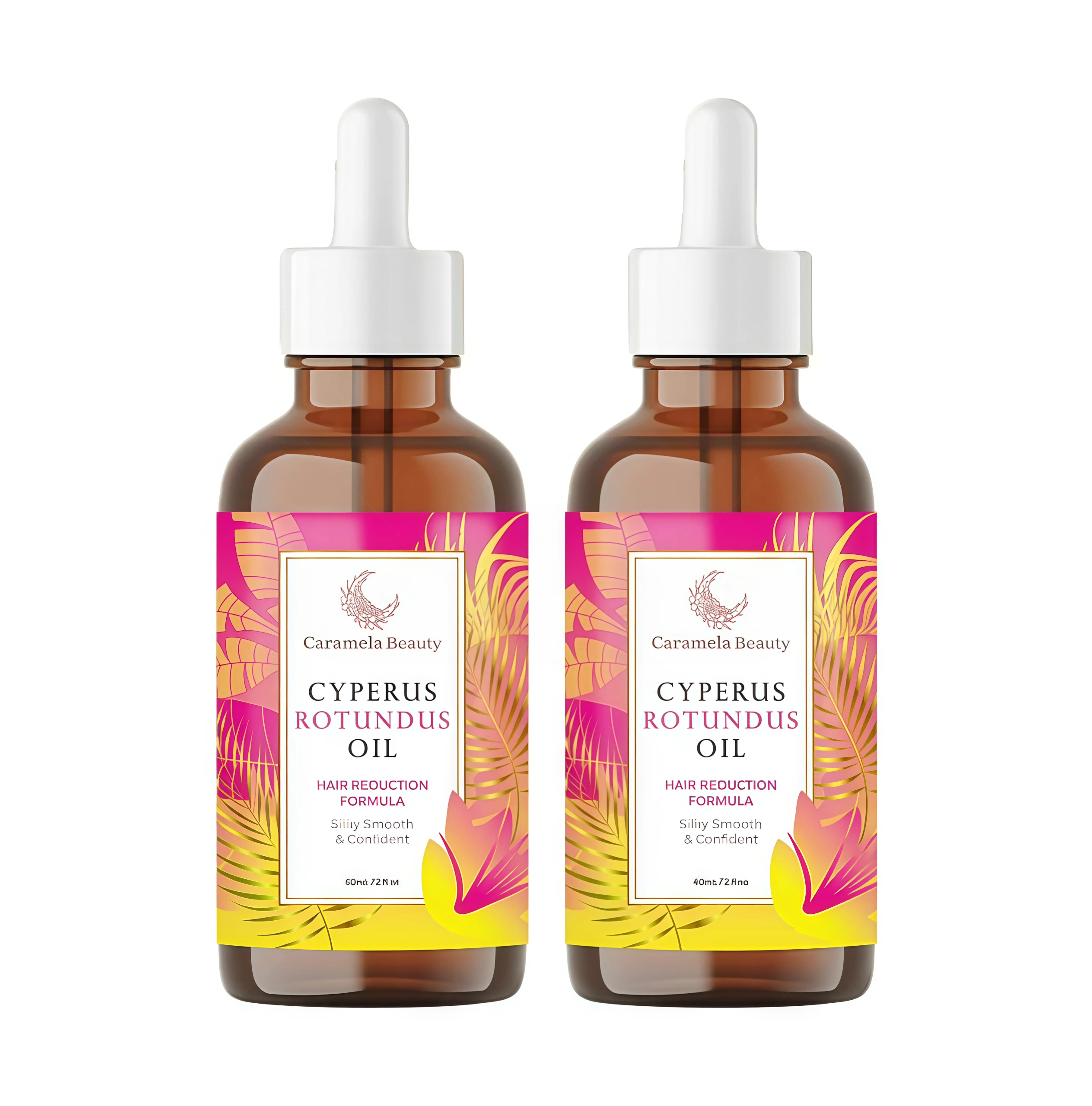 2 Piece Caramela Beauty Cyperus Rotundus Oil for Natural Permanent Hair Reduction MJ , Mild and Non-irritating Body Care Wax, Moisturizing & Soothing for Skin Care Depilatory, Unisex Hair Removal Cream oil, Daily Use Cosmetic Gentle Removal