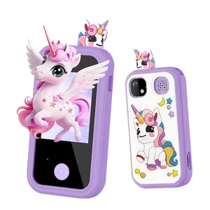 Kids Smart Phone Toy, Birthday Gift Unicorn Children's Toy Phone Suitable for 3-10 Year Old Boys & Girls, 2.4 Inch IPS High Definition Touch Screen with Dual Camera Kids Phone, Travel Toy & Preschool Learning Toy, Includes 32G Card