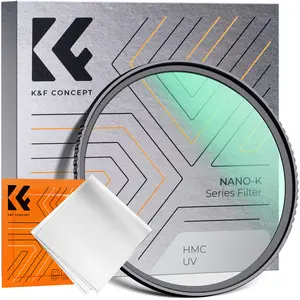 【K&F CONCEPT】 MCUV Lens Protection Filter 18 Multi-Coated Camera Lens UV Filter Ultra Slim with Cleaning Cloth (K-Series)