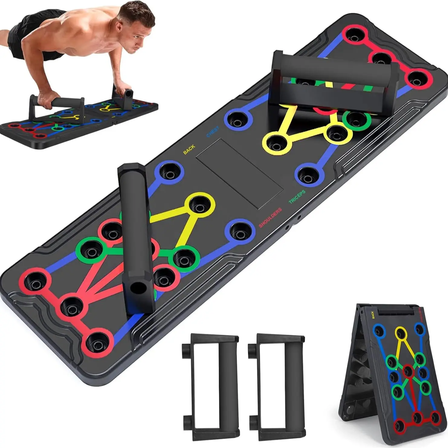 Portable Push-up Board - Foldable Fitness Equipment For Chest, Abdomen, Arms And Back Training