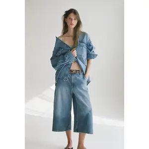 H&M Wide High Waist Culotte Jeans