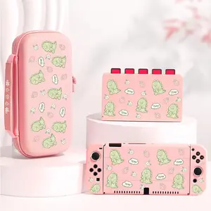 Cute Cartoon Pattern Storage Bag Set for Switch NS/OLED/Lite, Card Insertion Base & Protective Case & Storage Bag, Gaming Accessories, Organizer