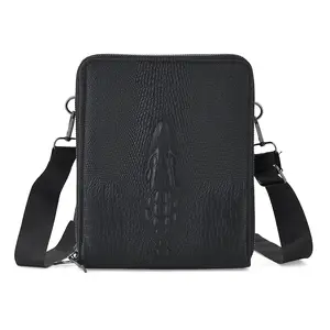 La Marey Crocodile Faux Leather Men's Phone Bag