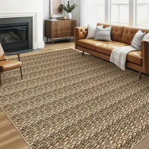 Modern Braided Printed Rug Farmhouse Rug Low Pile Non Slip Rug Washable Area Rug Foldable Indoor Rug For Bedroom Laundry Room Kitchen