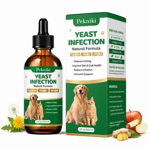 Pekniki Dog & Cat Ear & Skin Relief Drops - Yeast Infection Treatment For Dogs And Cat - Natural Herbal Formula - Soothes Itching - Supports Healthy