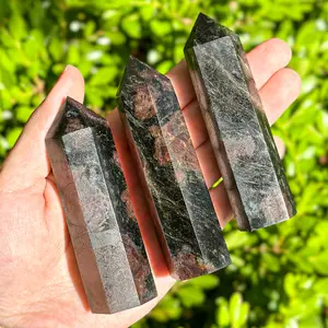 【Higher Crystal】1 count "Hand - Crafted Garnet tower- Unique Decor with Symbolic Significance"