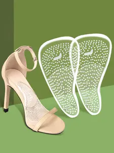 Non-Slip Gel Shoe Insoles for High Heels, Breathable Moisture-Wicking Design, Comfortable Half-Size Fit for All-Day Wear, Lightweight Insoles