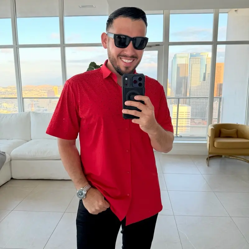 LUX RHINESTONES SHORT SLEEVE (SLIMFIT)