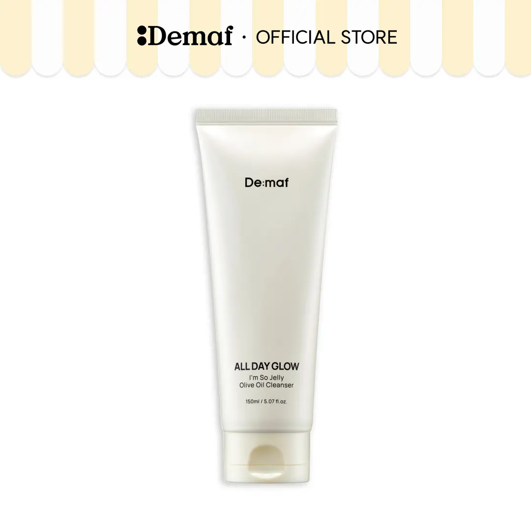 [De:maf Official] All Day Glow I'm So Jelly Olive Oil Cleanser 5.07 fl. oz (150ml) | 75% Olive Oil Hydration | Deep Pore Cleansing | Oil Control & Mattifying | Daily Facial Wash