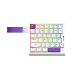 EPOMAKER HE30 One-Handed Hall Effect Keyboard 8K Polling & 0.125ms SOCD & Snap Key Adjustable Trigger PBT Keycap RGB Bcklight Custom Software Wired Gaming Keyboard for PC/Mac keyboards for gaming creamy keyboard