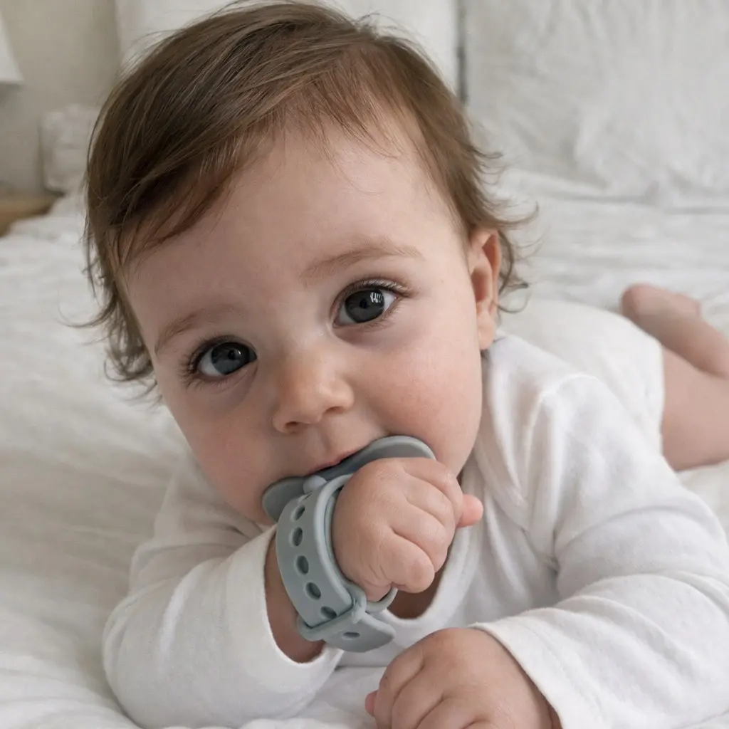 Binkibands Adjustable Pacifier & Teether Wristband, Baby, Flexible, Practical, Easy To Clean