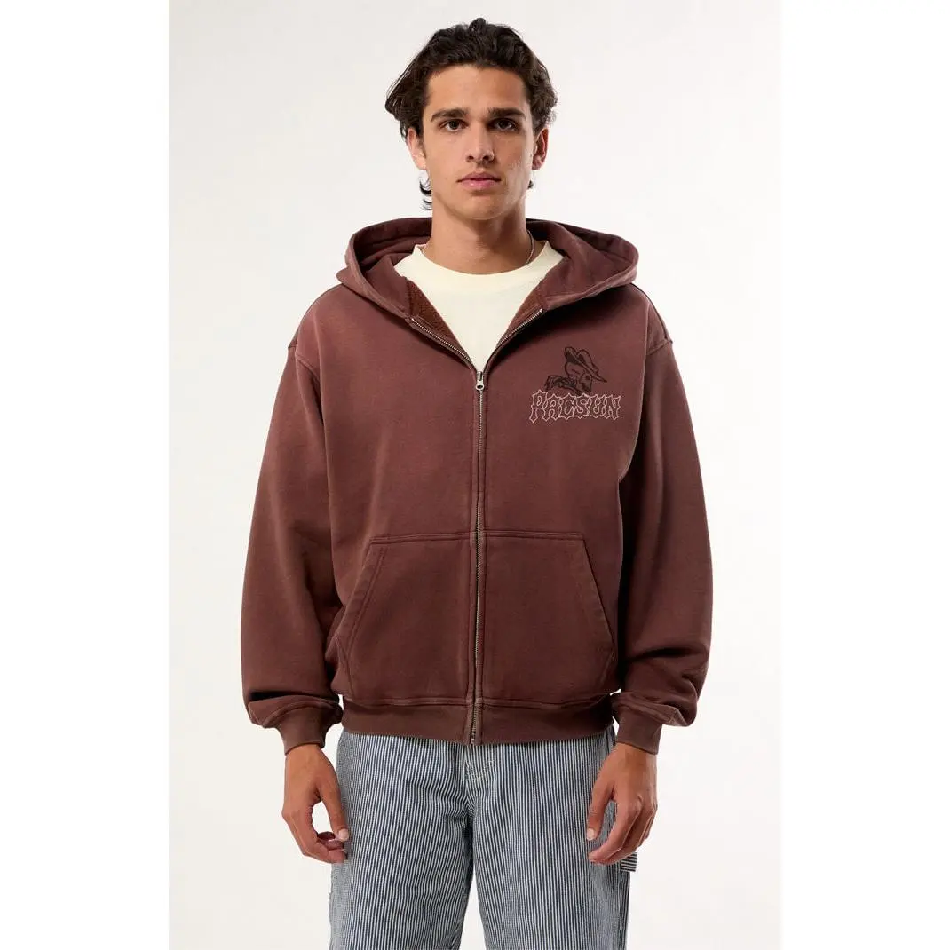 Pacsun Men's Road With No End Zip Up Hoodie