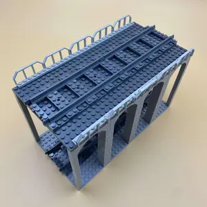 Double Layer Bridge Building Blocks Toy, 201pcs/set Train Track High Speed Railway Bridge Beam, Creative and Educational Building Blocks for Boys & Girls, Stem Building Blocks