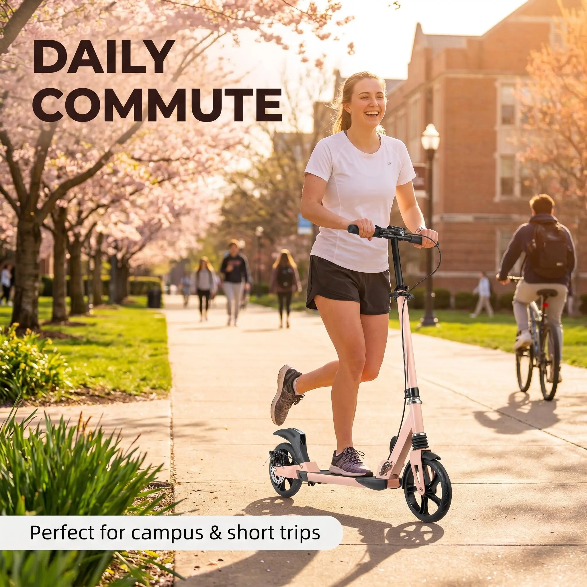 adult kick scooter，foldable scooter，Portable scooter，kick scooter Adjustable Handlebar Height （Not electric）