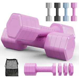 Adjustable Dumbbell Set of 2, 4 in 1 Free Weights Dumbbells Set, Hand Weights for Women at Home, 5 lb Dumbbells Set with Non-slip Comfort Handle for Home Gym Exercise Workout Training