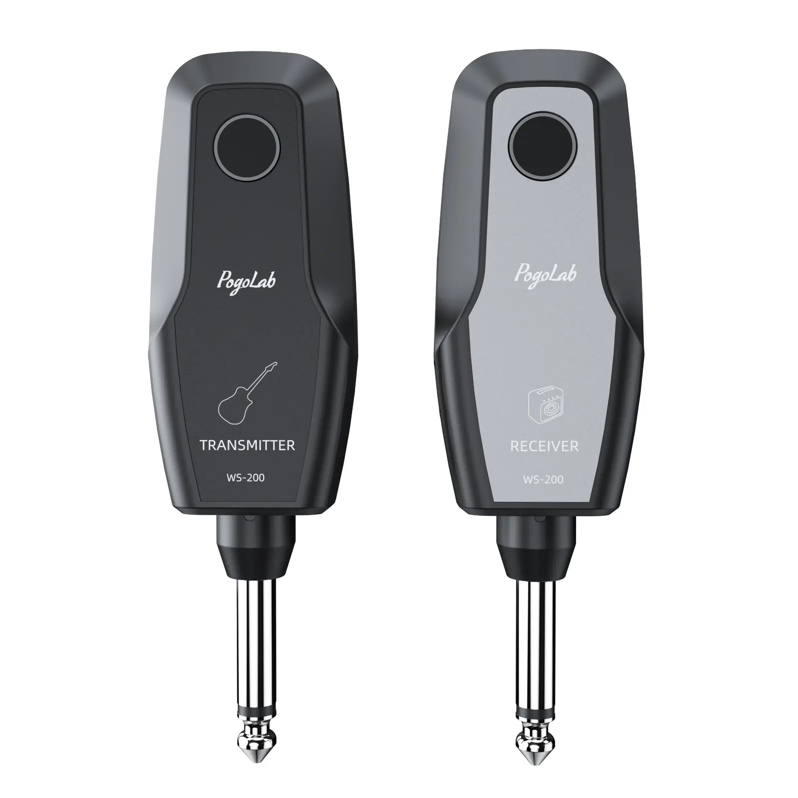 POGOLAB 2.4GHz Wireless Guitar Transmitter & Receiver Set, 2400-2483.5MHz Frequency Locking Anti-Interference, 6-8H Battery Life, 400mAh, 48kHz, 55Hz-20kHz Range, USB-C Compatible Music Accessory