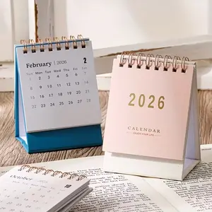 Mini 2026 Desktop Calendar, Portable Daily Planner Book, Planner Notebook, Minimalist Style Desk Decoration, Small Desktop Organizer, Perfect for Planning and Tracking