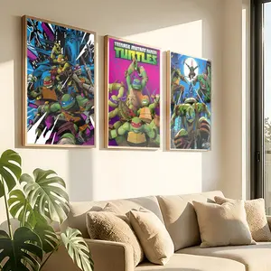 TTeenage Mutant Ninja Turtles Poster HD self-adhesive wall sticker,easy to apply,residue-free,ideal for home room decor