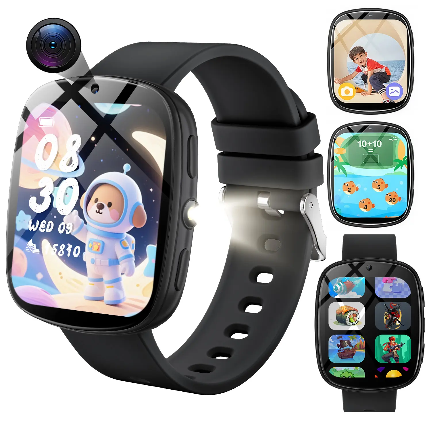 Free delivery BackToSchool Smart Watch for Kids No APP No Phone Needed, 1.83" Fitness Tracker Watch with flashlight, featuring 22 educational games. perfect for gaming watches for boys and girls aged 5-16 outdoorfun tiktokshopbacktoschool