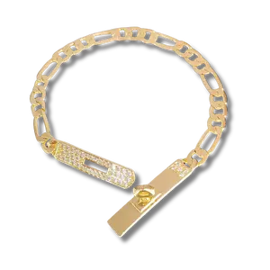 Figaro Glow Lock Bracelet
