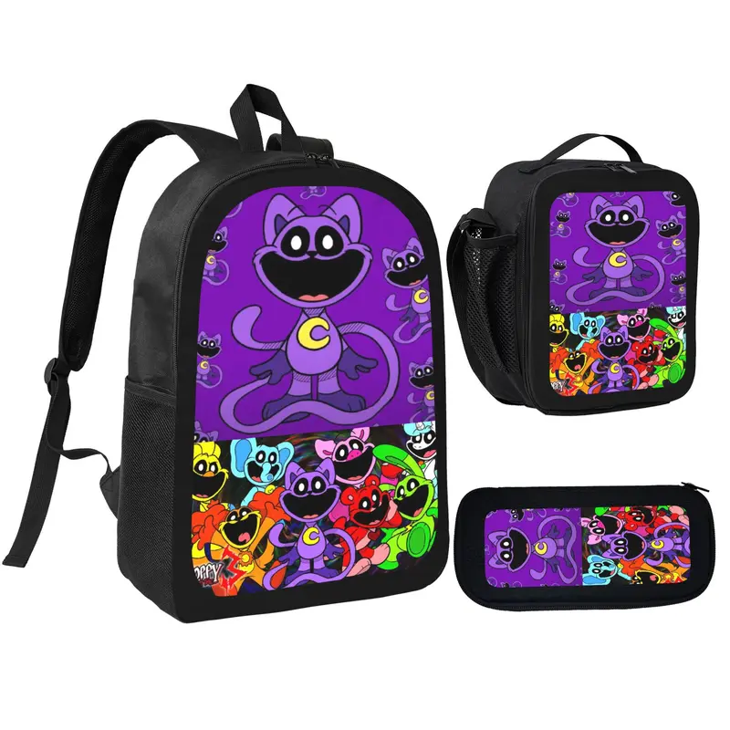 Rainbow Friends Backpack With Lunch Box Pencil Case 3 In 1 For Boy