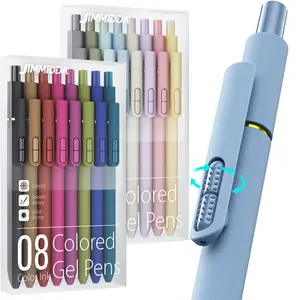 8 Pack Colorful Gel Pens, Retractable Fine Point Clicker Pens in Vintage/Morandi Styles, Smooth Writing and Easy to Use for Students, Teachers and Artists, Drawing Writing Planner and Crossword Puzzles,magical pen,gift,Colorful Crafts