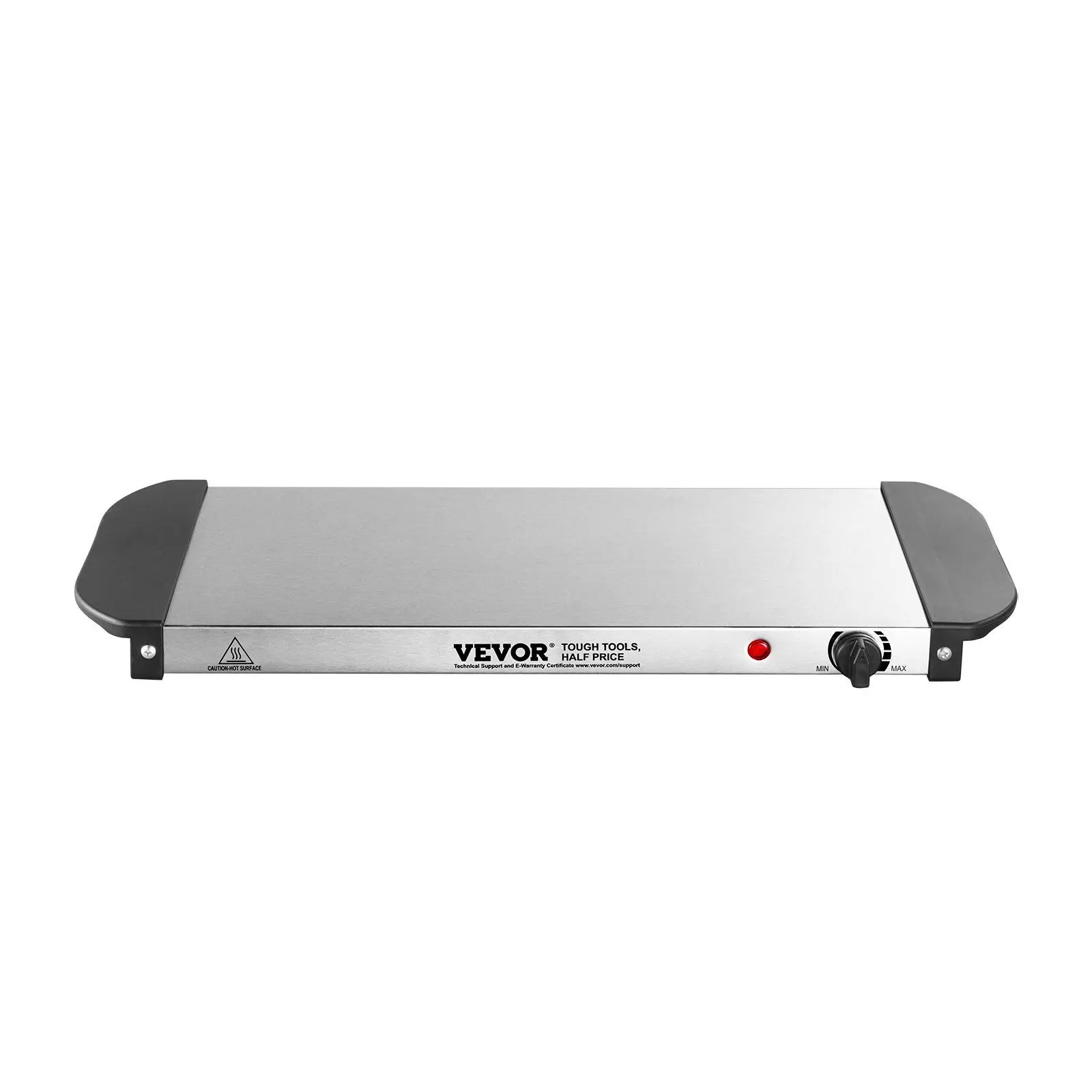 Stainless Steel Electric Warming Tray Hot Plate - Temp Control, Heat-Resistant Handles, Easy-Clean Metal Buffet Tool for Food Surfaces, Everyday Dining, Family Gatherings Gifts