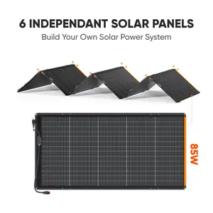 Jackery SolarSaga 500X Solar Panels, 500W Power Output, 25% High Bifacial Conversion Efficiency, Compatible with Explorer 5000 Plus,IP68 Rated for Outdoor Camping,RVs,and Off-Grid Living