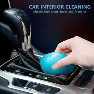 Car Interior Cleaning Gel - Absorb Dust from Nooks & Crannies for Car Vent Cleaner & Keyboard Cleaner - Effective Dust Cleaning Mud for Cars