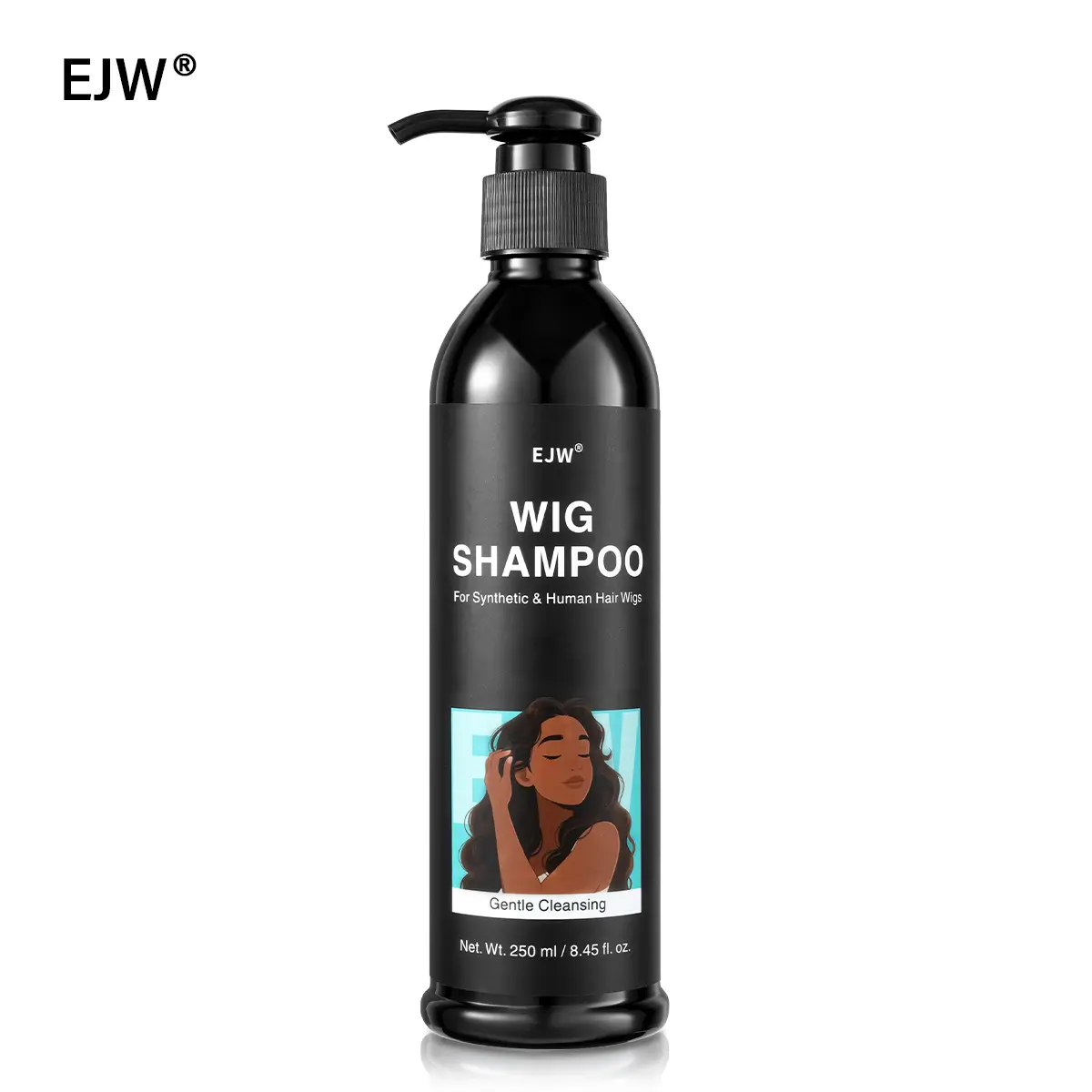 EJW Synthetic and Human Hair Wigs Shampoo – Gentle Cleansing, Color-Safe – With Keratin and Jojoba Oil – Anti-Frizz, Smooth and Moisturizing Wig Shampoo Specifically designed for wigs, effectively protects them and extends their lifespan – 8.45 fl oz