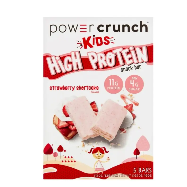 Power Crunch Kids High Protein Snack Bars, Strawberry Shortcake, 1.13 oz, 5 Count