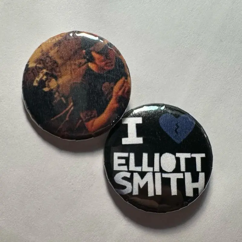 Handmade Elliot Smith 1.25 inches Pin Button Badge Set pinback buttons pins