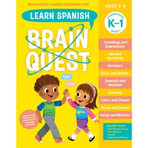 Brain Quest Workbook: Learn Spanish by Workman Publishing [Paperback Book]