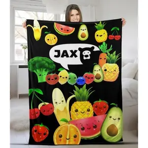 Hey Bear Dancing Fruit Blanket Dancing Fruit Blanket Suitable for beds and sofas can also be given as a gift