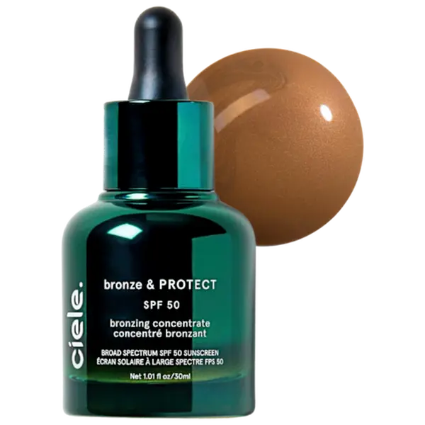 ciele  bronze & PROTECT SPF 50+ bronzing concentrate+ clear