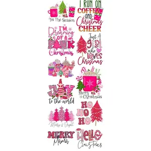 I'm Dreaming Of A Pink Christmas DTF Transfers Gang Sheet 22” wide x 60” long DTF Gang Sheet