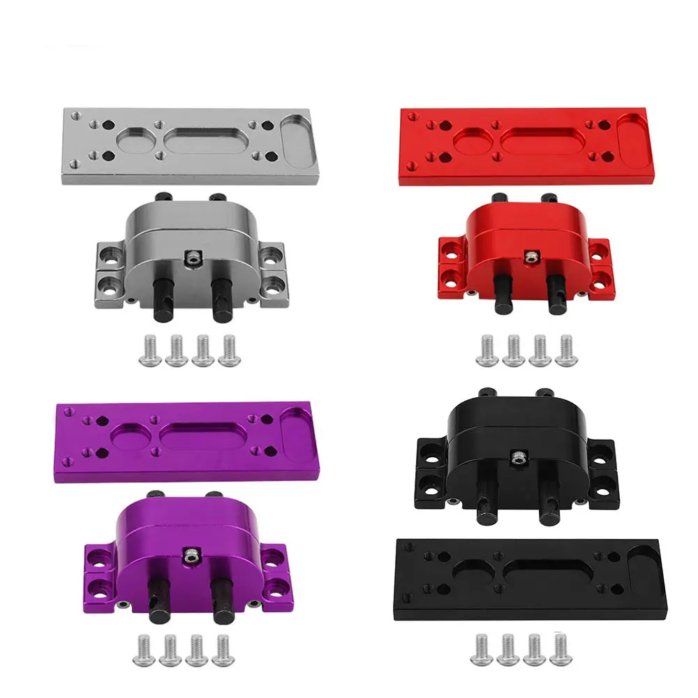 LonZeXy Metal 1:1 Ratio Transfer Case Gearbox Transmission with Mount Plate, RC Upgrades for Axial SCX10, D90, 1/10 & 1/14 Tamiya Electric Remote Control Toy Accessories