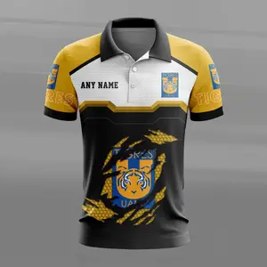 LIGA MX Tigres UANL Personalized Name MultiColor Polo Design ST2603