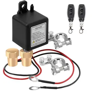Remote Battery Disconnect Switch 12V Battery Kill Switch 200A Anti-Theft Isolator with Remote Control and Battery Negative Cut Off Function