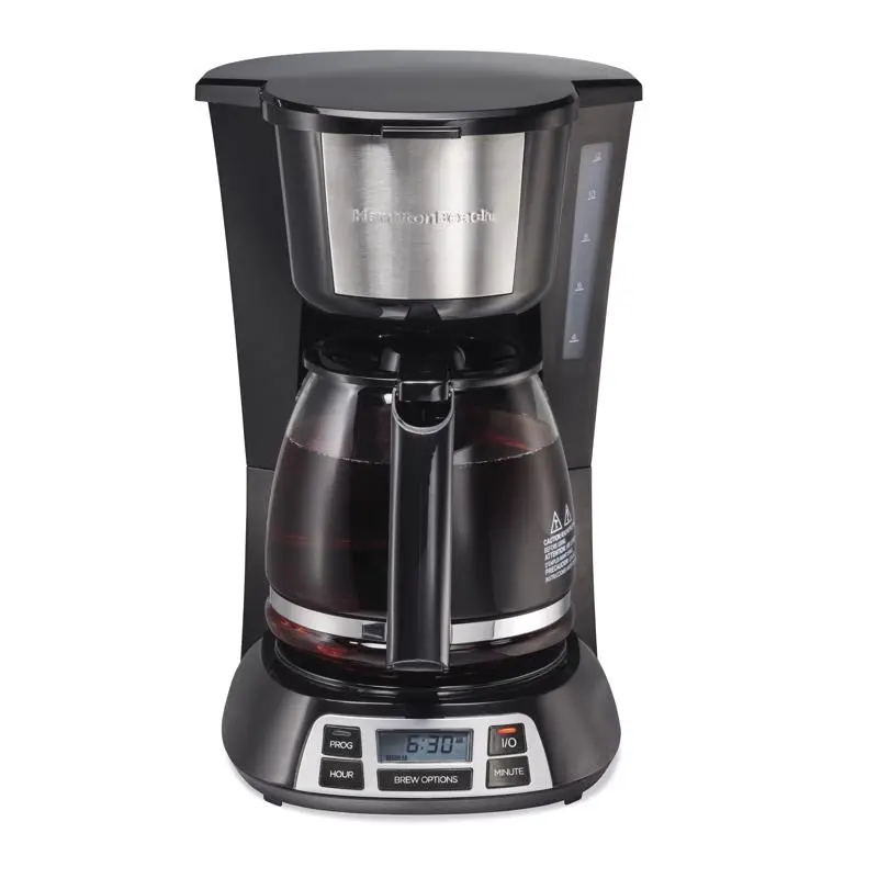 Hamilton Beach 6054551 12 Cups Coffee Maker, Black & Silver
