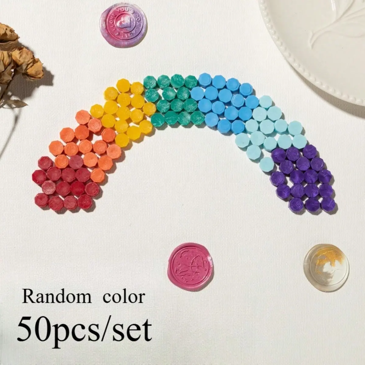 50pcs/pack octagonal wax particles, wax particles for gift seals and seals, Wax Pearls