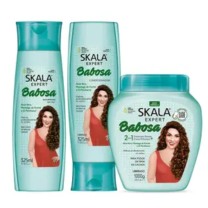 Skala Aloe Vera Kit Shampoo Conditioner & Hair Treatment Conditioning Cream for Curly Wavy Dry Frizzy Haircare Moisturizing Shea Comfort Cleansing