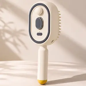 2026 New Electric Steam Brush, Electric Steam Brushs for Hair, Rechargeable Steam Hair Straightener, Detangling Steams Brush, Reduce Frizz, Nourishes Hairs, Anti-Static,Electric Mist Air-Cushion Hair Massage Brush