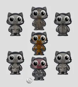 Kaleidos Creative - Catscans (Bare Bones) - Glow in the Dark - Blind Box - Mystery Box