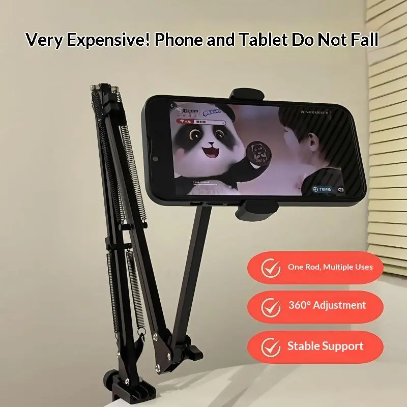 Insert-type bedside lazy bracket, mobile phone tablet bracket, adjustable, no punching, bed chasing mobile phone bracket Portable Stand Mount Smartphone