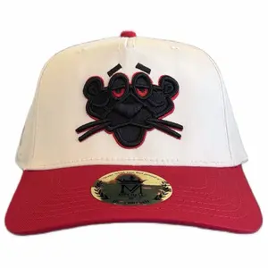Pantera Contorno Rojo Curved SnapBack 5 Panel