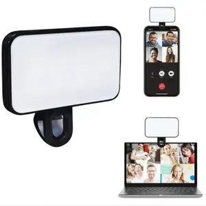 Portable Clip-on Fill Light, Mini Adjustable Light with Clip, Portable Fill Light for Phone, Camera, Laptop, USB Rechargeable Fill Light for Photography, Selfie, Cell Phone Light, Selfie Panel Light