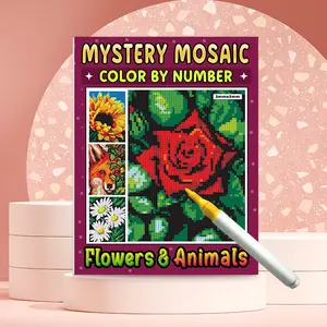 Mystical Mosaic Coloring Book for Adults, Paper Coloring Pages, Digital Color by Number Art Therapy, Stress Relief Adult Activity Book, Unique Gift Idea